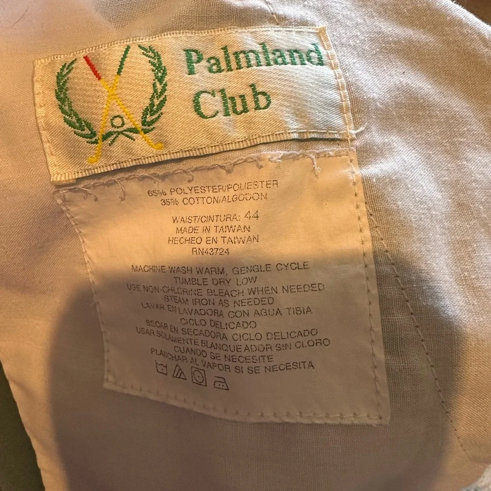 Palmland Club Men’s Vintage Golf Shorts Size 44 Green Retro Summer